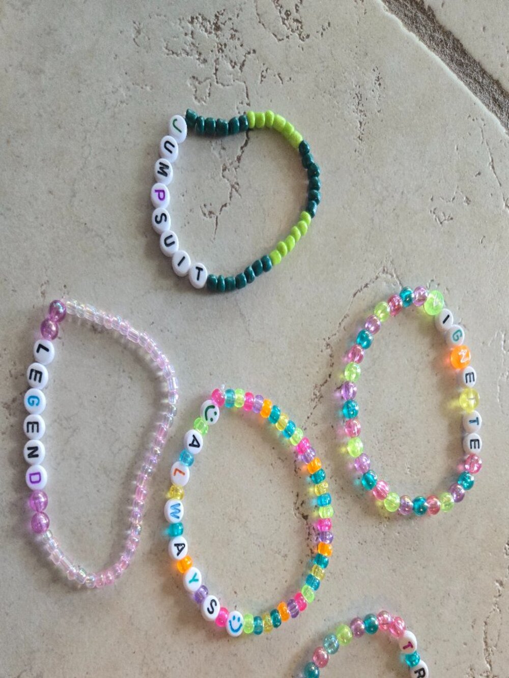Set of 5 Twenty One Pilots Concert Bracelets - Handmade